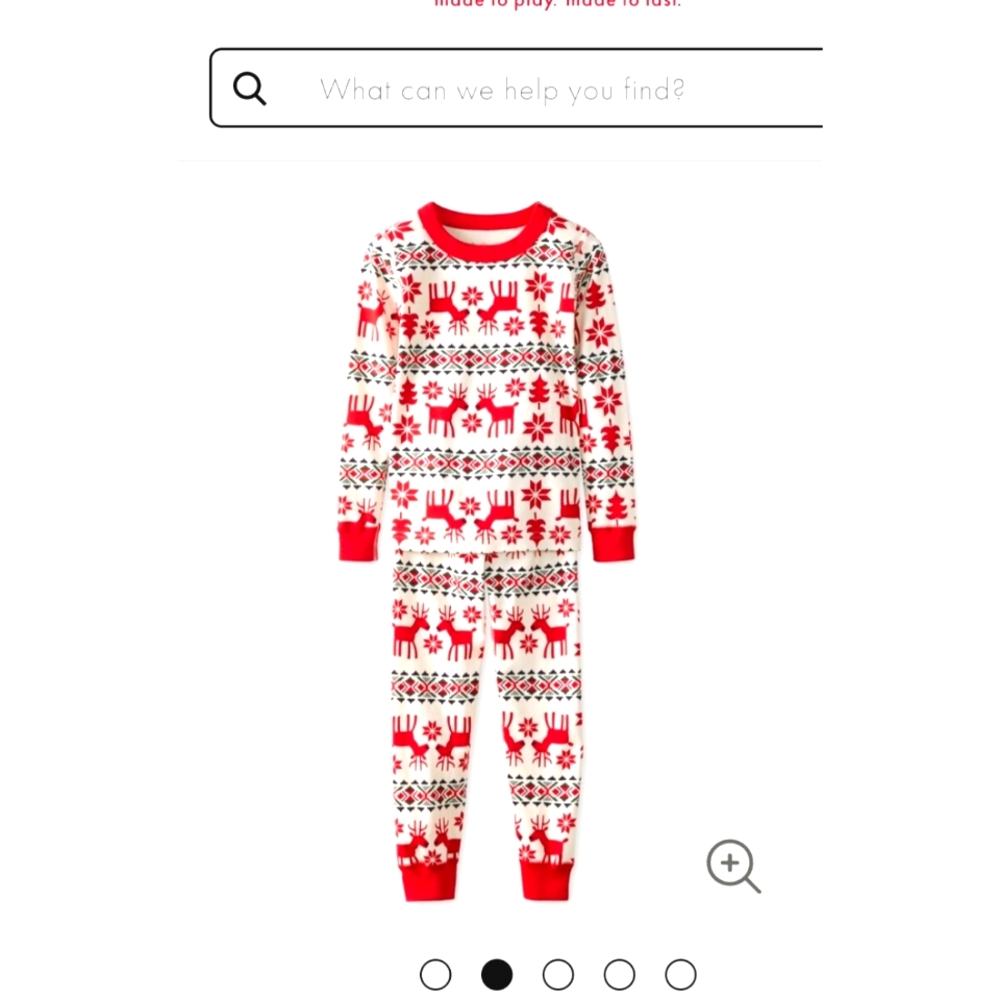 Hanna Andersson Christmas Long Pajamas size 6-7